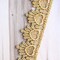 1 Yard 1.5 Inch Wide Metallic Gold Narrow Heart Shape Venice Lace Trim